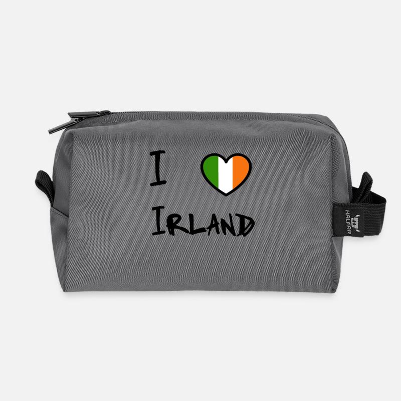 Ireland - Recycled Toiletry Zip Bag - anthracite