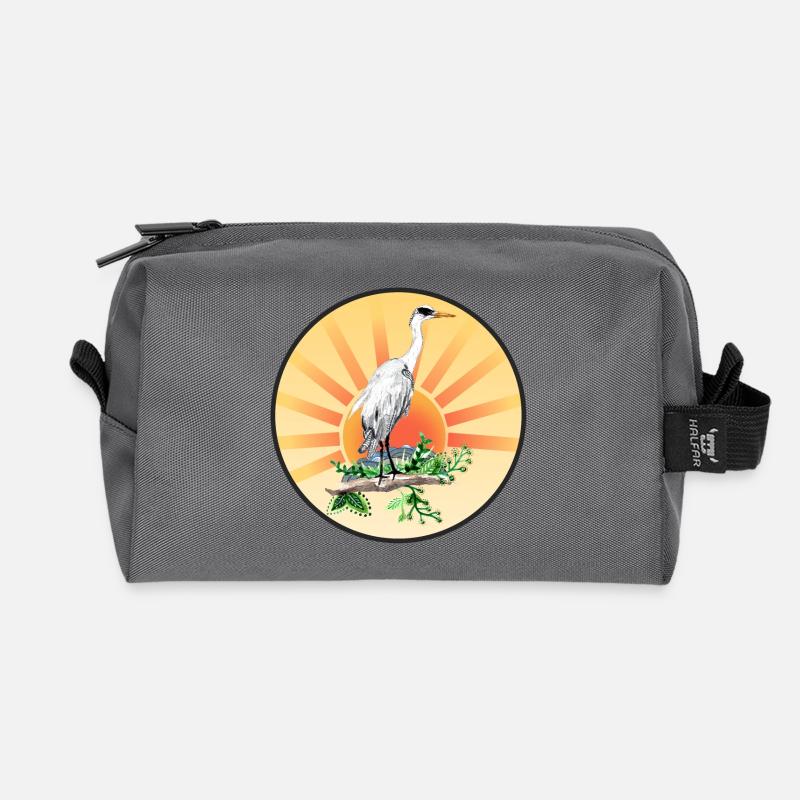 Graureiher - Recycelte Kulturtasche - Anthrazit