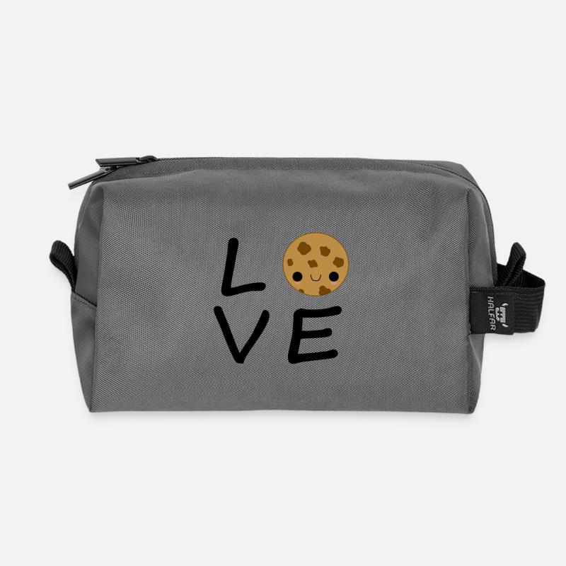 Keks Love - Recycelte Kulturtasche - Anthrazit