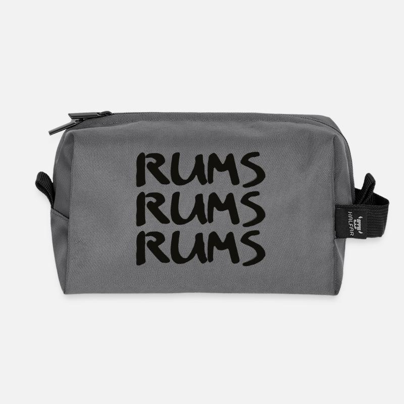 Rums Rums Rums - Recycled Toiletry Zip Bag - anthracite