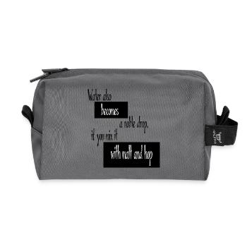 hop - Recycled Toiletry Zip Bag - anthracite - Front