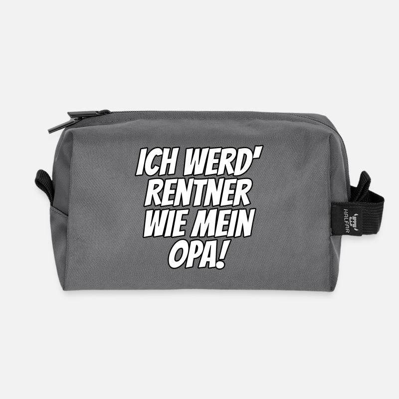 Ich werd' Rentner wie mein Opa! - Recycelte Kulturtasche - Anthrazit