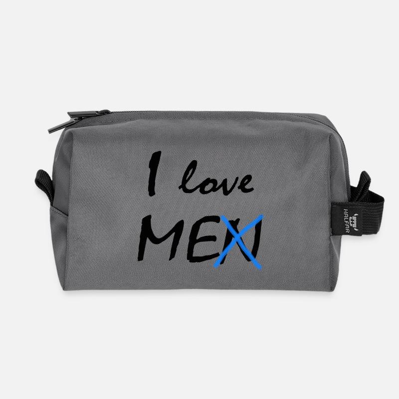 Ich liebe mich - Recycelte Kulturtasche - Anthrazit