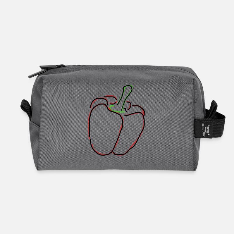 paprika - Recycled Toiletry Zip Bag - anthracite