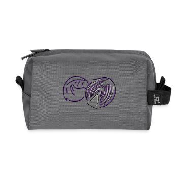 red cabbage - Recycled Toiletry Zip Bag - anthracite - Front