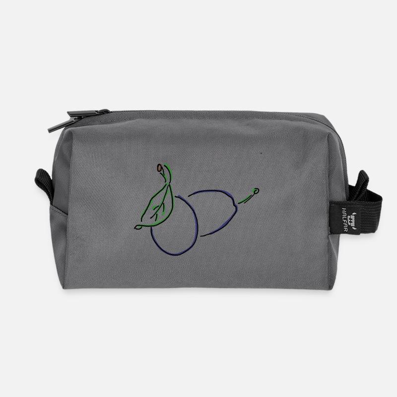 plum - Recycled Toiletry Zip Bag - anthracite