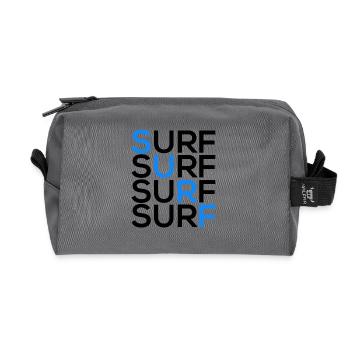 SURF SURF SURF SURF - Recycelte Kulturtasche - Anthrazit - Vorne