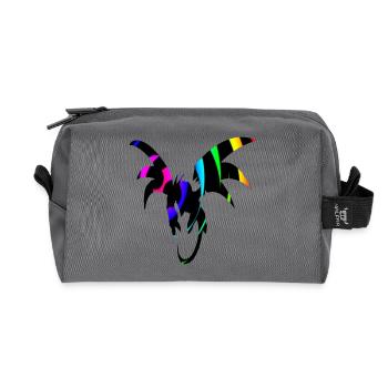 Dragon Bow Boucle de dragon - Trousse de toilette en tissu recyclé - anthracite - Devant