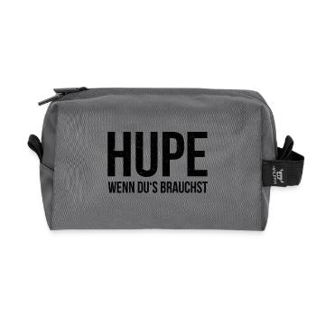 Lustige Witzige Versaute Sprüche Hupe - Recycelte Kulturtasche - Anthrazit - Vorne