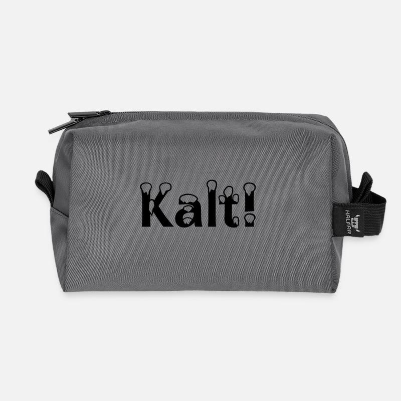 Kalt! - Recycelte Kulturtasche - Anthrazit