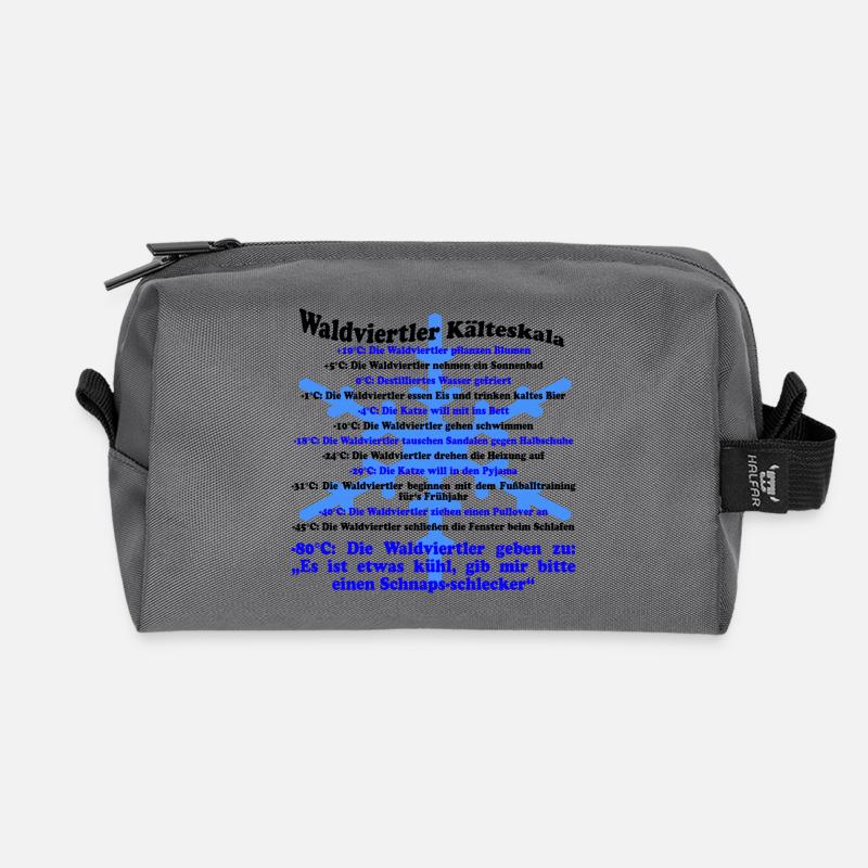 Waldviertler Kälteskala - Recycelte Kulturtasche - Anthrazit