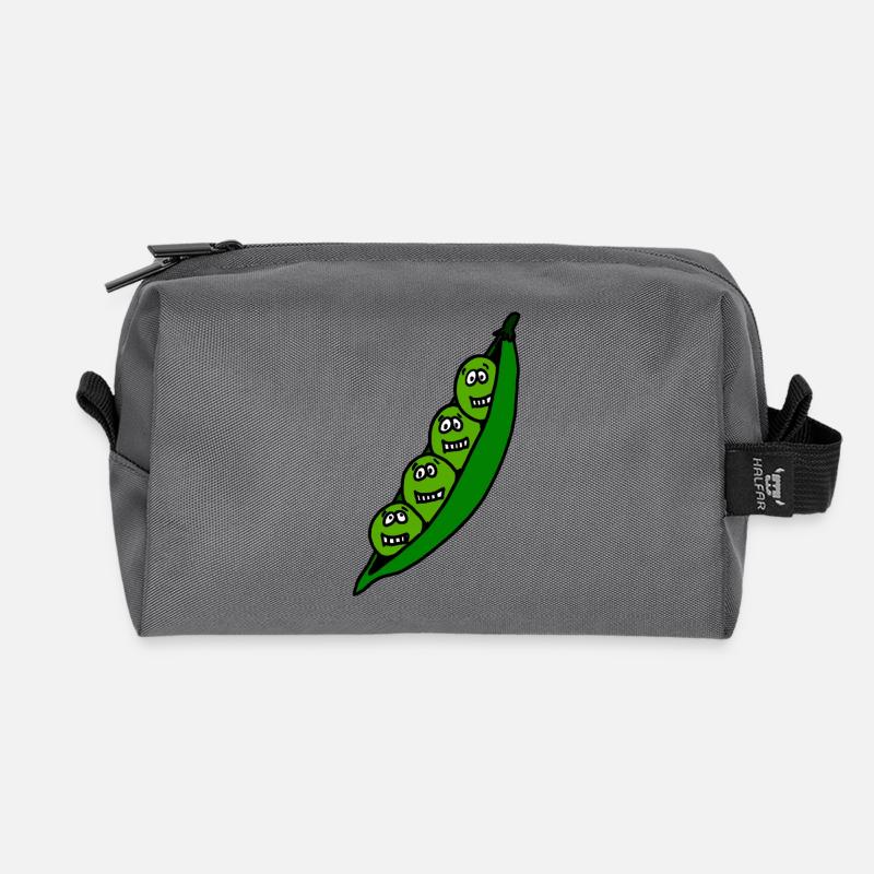 Erbsen schote niedlich kinder süß lustig geschenk - Recycelte Kulturtasche - Anthrazit