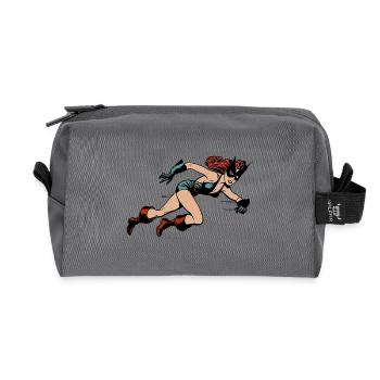Hero - Recycled Toiletry Zip Bag - anthracite - Front
