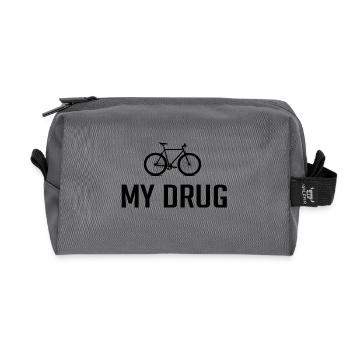 Vélo disant - Trousse de toilette en tissu recyclé - anthracite - Devant