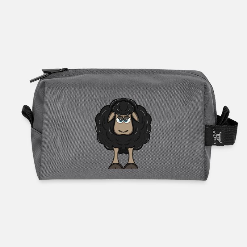 böse schwarze Schafe - Recycelte Kulturtasche - Anthrazit