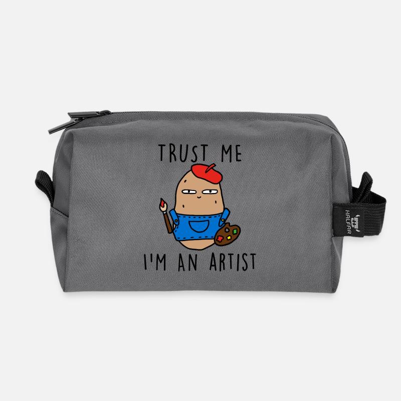 TRUST ME IM AN ARTIST - Recycelte Kulturtasche - Anthrazit