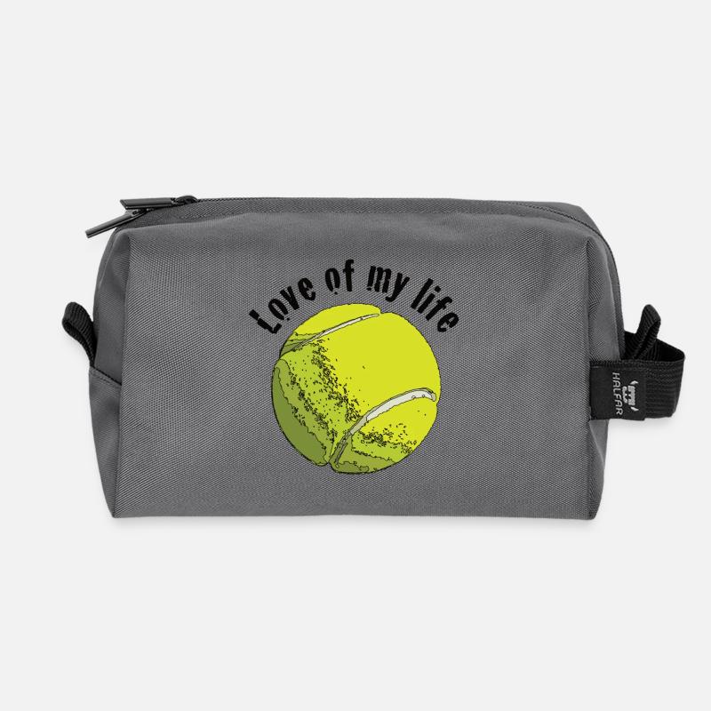 tennislove1 - Recycelte Kulturtasche - Anthrazit