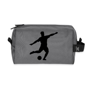Football Player Football - Recycled Toiletry Zip Bag - anthracite - Front