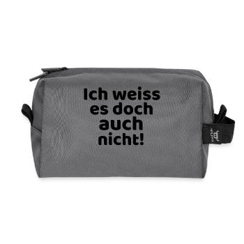 I do not have a clue either! - Recycled Toiletry Zip Bag - anthracite - Front