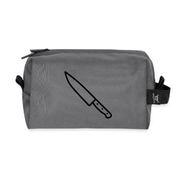 Couteaux - Trousse de toilette en tissu recyclé - anthracite - Devant