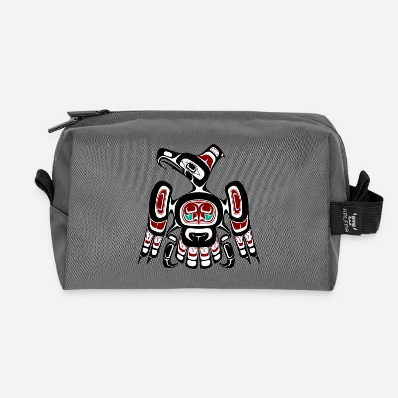 Northwest Pacific coast Kaigani Thunderbird - Recycelte Kulturtasche - Anthrazit