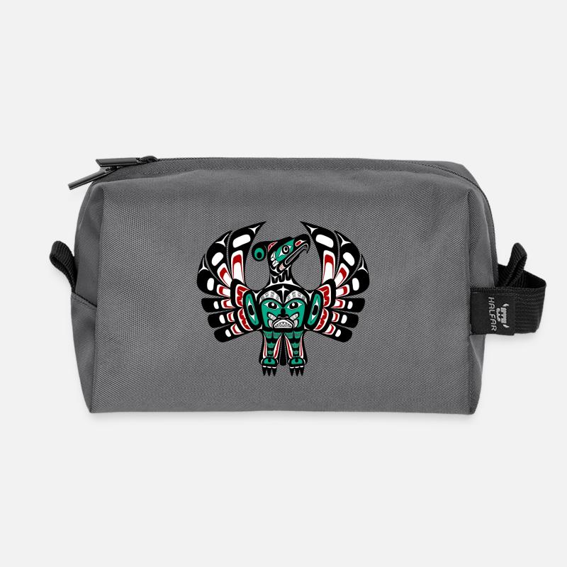 Northwest Pacific coast Haida art Thunderbird - Recycelte Kulturtasche - Anthrazit
