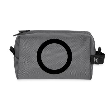 style de cercle d'anneau hippie icône - Trousse de toilette en tissu recyclé - anthracite - Devant