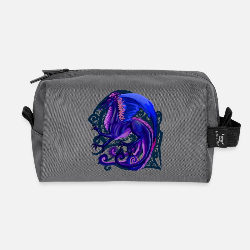 blauer Drache - Recycelte Kulturtasche - Anthrazit