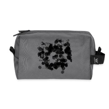 Taches de couleur abstraites – Noir et élégant - Trousse de toilette en tissu recyclé - anthracite - Devant