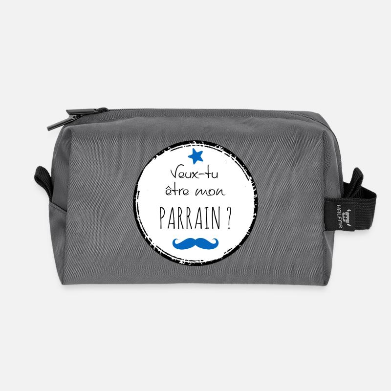 Demande Parrain - Trousse de toilette en tissu recyclé - anthracite