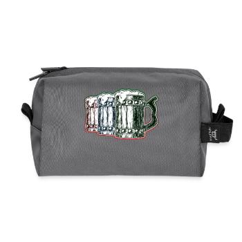 Chopes à bière - Trousse de toilette en tissu recyclé - anthracite - Devant