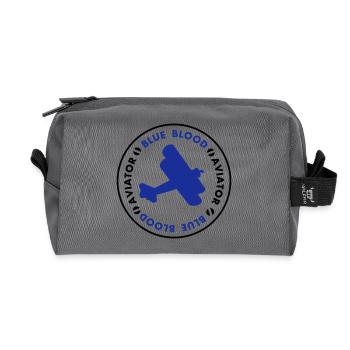aviator - Recycled Toiletry Zip Bag - anthracite - Front