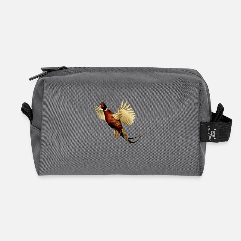 Fasan Shirt Geschenk Vogel Natur Tier Nektar - Recycelte Kulturtasche - Anthrazit