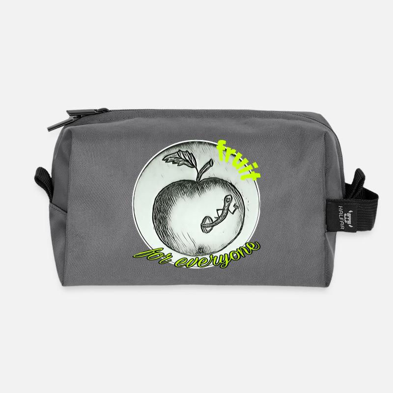 Obst - Recycelte Kulturtasche - Anthrazit