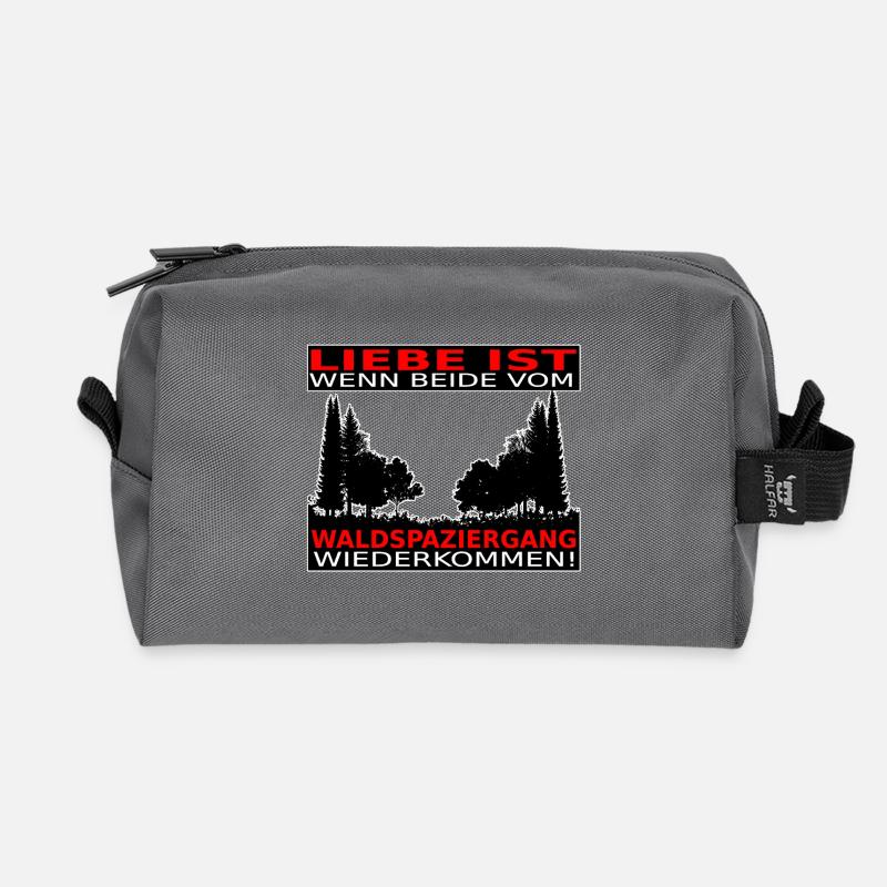 LIEBE IST - Recycelte Kulturtasche - Anthrazit