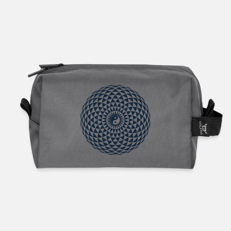 Torus, Heilige Geometrie - Recycelte Kulturtasche - Anthrazit