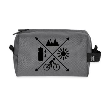 Cycling - Recycled Toiletry Zip Bag - anthracite - Front