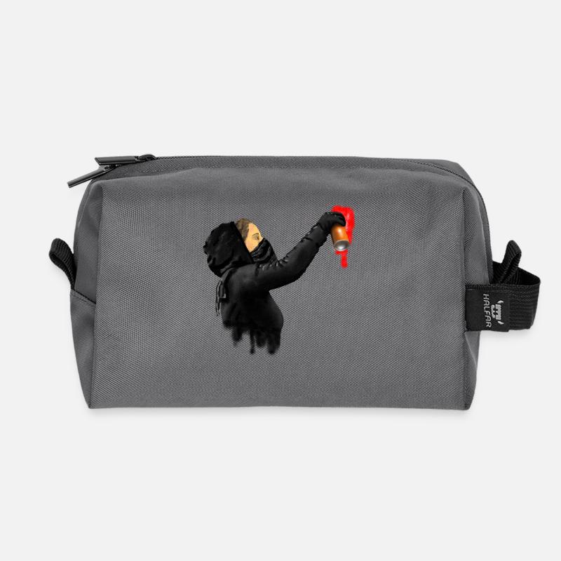 Graffiti - Recycelte Kulturtasche - Anthrazit