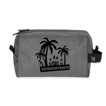 Majorque,partie,plage d'or 2014,vacances,boisson - Trousse de toilette en tissu recyclé - anthracite - Devant