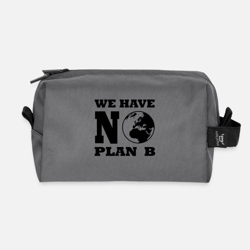 Planet Erde - Recycelte Kulturtasche - Anthrazit