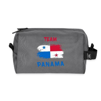 Équipe Panama / Drapeau - Trousse de toilette en tissu recyclé - anthracite - Devant