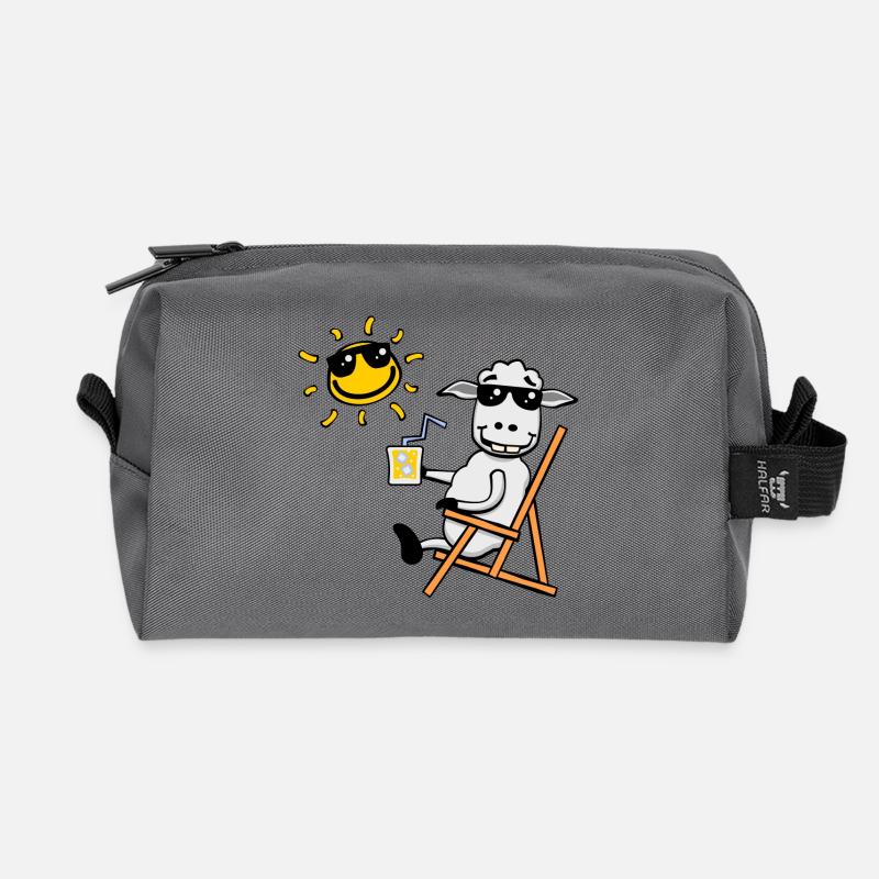 Lustiges Schaf! (ohne Text) - Recycelte Kulturtasche - Anthrazit