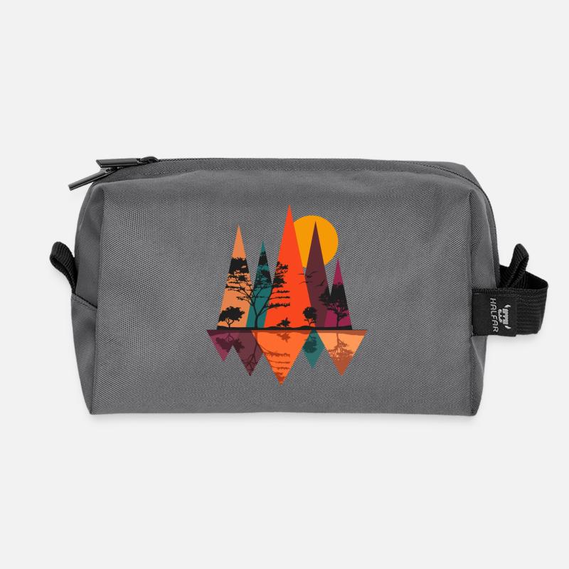Natur im Herbst - Recycelte Kulturtasche - Anthrazit