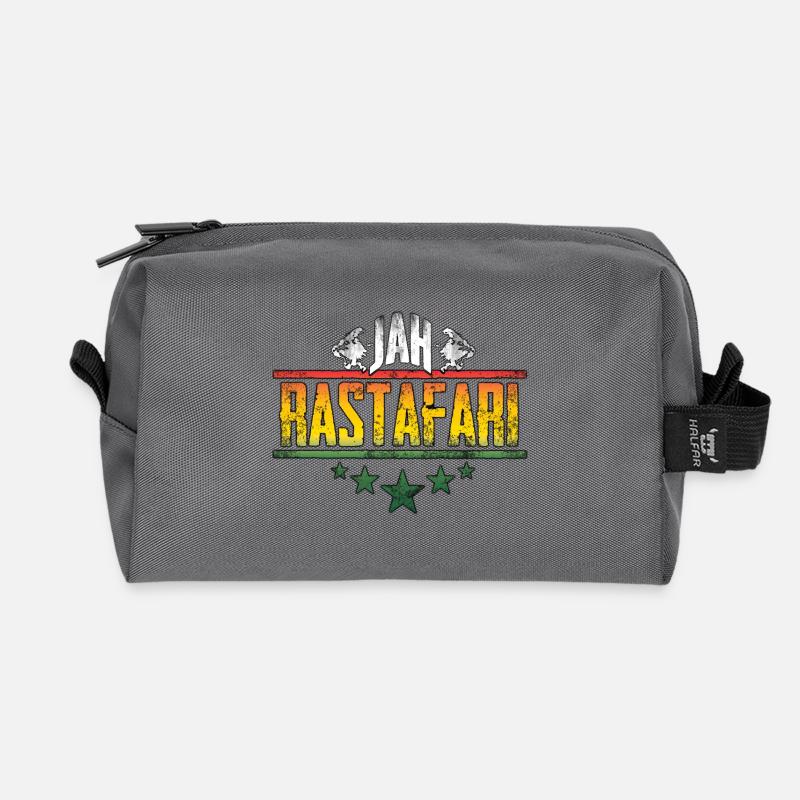 Jah Rastafari Affirmation Design - Recycelte Kulturtasche - Anthrazit