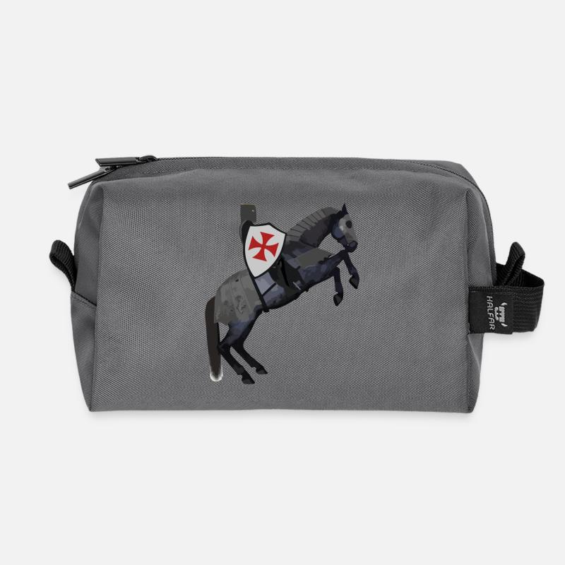 Ritterlicher Steed Ginster - Recycelte Kulturtasche - Anthrazit