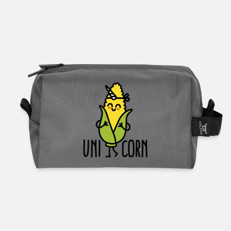 Wannabe uni-corn ( Unicorn ) - Recycelte Kulturtasche - Anthrazit