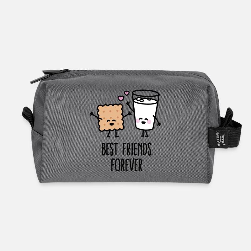 Best friends forever - Recycelte Kulturtasche - Anthrazit