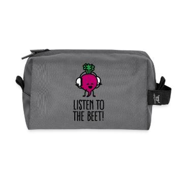 Listen to the beet - Recycelte Kulturtasche - Anthrazit - Vorne