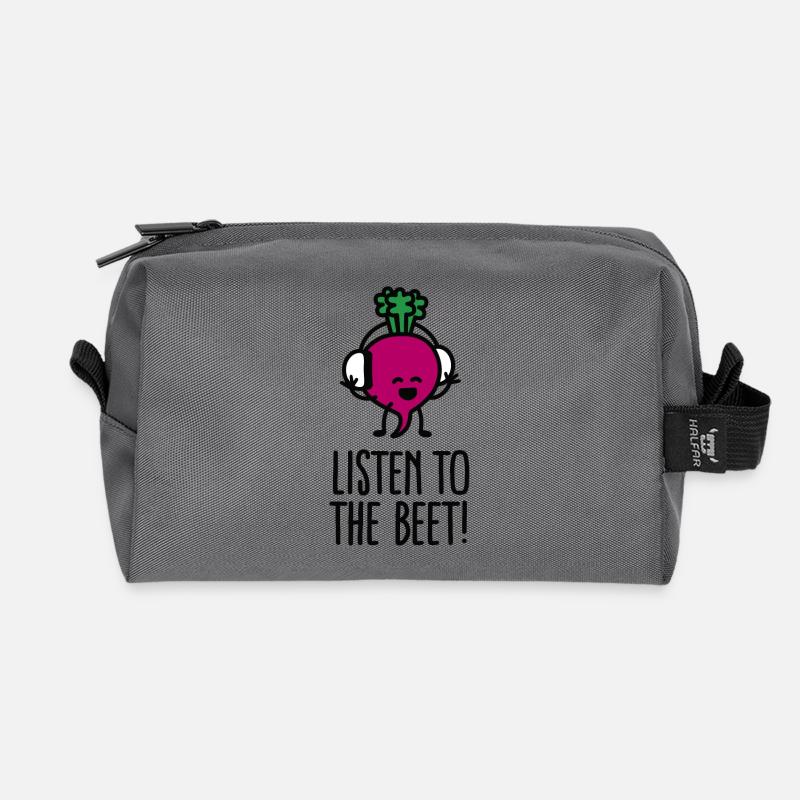 Listen to the beet - Recycelte Kulturtasche - Anthrazit