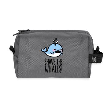 Shave the whales! - Recycled Toiletry Zip Bag - anthracite - Front